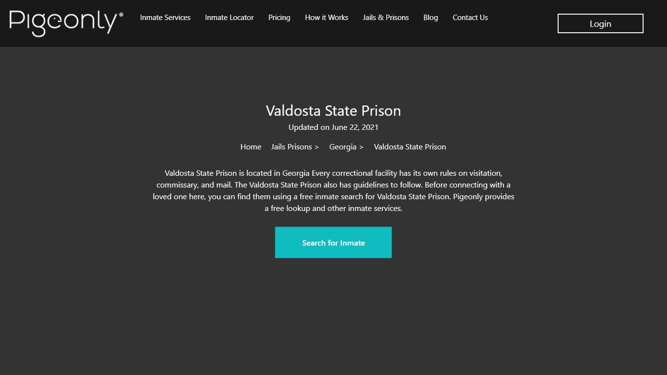 Valdosta State Prison Inmate Search | Georgia